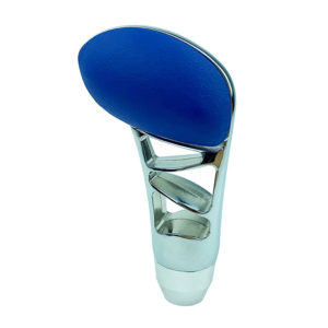 Πόμολο Λεβιέ Ταχυτήτων Μπλε-Νίκελ Με 3 Τρύπες