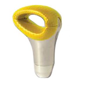 Πόμολο Λεβιέ Ταχυτήτων Κίτρινο-Νίκελ Οβάλ Με Τρύπα