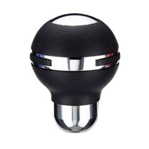 Πόμολο Λεβιέ Ταχυτήτων Μαύρο Με Νίκελ Στεφάνι