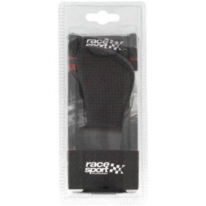 Πόμολο Λεβιέ Ταχυτήτων Δερμάτινο Τρυπητό Οβάλ Μαύρο Με Μαύρες Ραφές Για Σηκωτή Ή Πατητή Όπισθεν