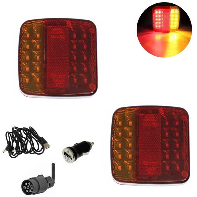 Φανάρια Τρέιλορ Led Μαγνητικά Ασύρματα 12 - 24 Volt 10x10.5 cm 2 Τεμάχια - Image 5