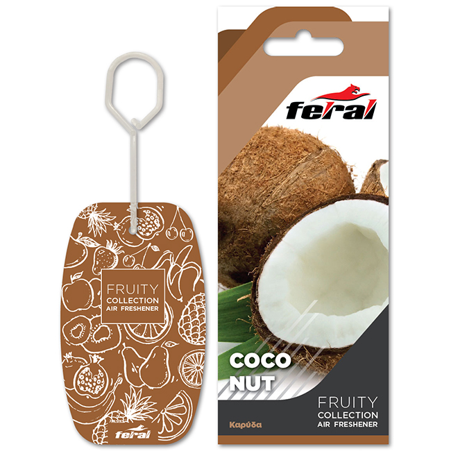 Σετ Αρωματικών Αυτοκινήτου Feral Fruity Collection Coconut 3 Τεμάχια - Image 2