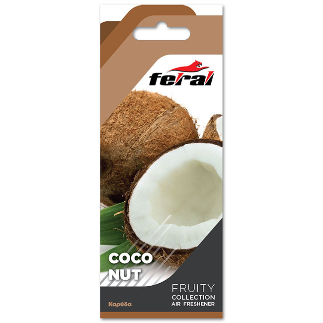 Σετ Αρωματικών Αυτοκινήτου Feral Fruity Collection Coconut 3 Τεμάχια - Image 3