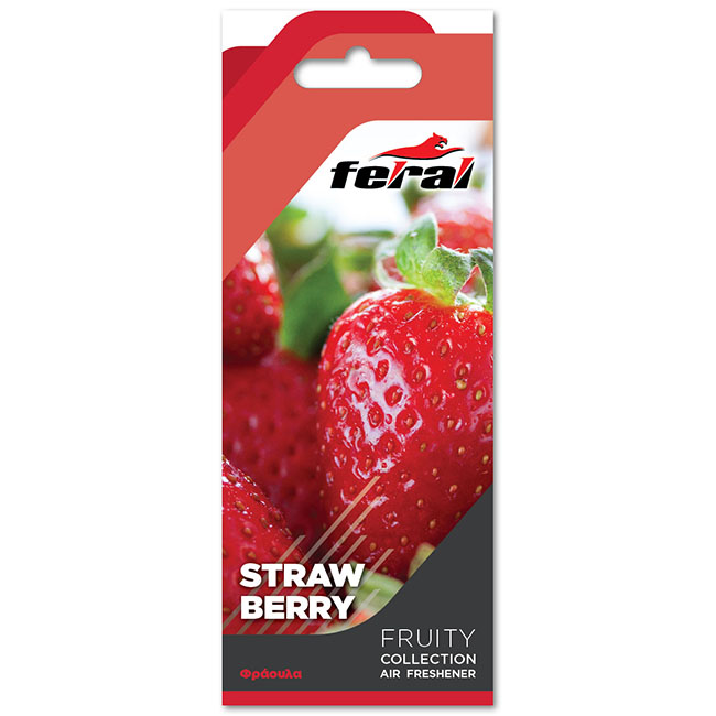 Σετ Αρωματικών Αυτοκινήτου Feral Fruity Collection Strawberry 3 Τεμάχια - Image 3