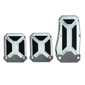 Πεντάλ Αλουμινίου Universal Ασημί – Μαύρο Σετ 3 Τεμάχια