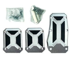 Πεντάλ Αλουμινίου Universal Ασημί – Μαύρο Σετ 3 Τεμάχια