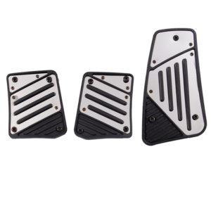 Πεντάλ Αλουμινίου Universal Ανάγλυφο Ασημί – Μαύρο Σετ 3 Τεμάχια