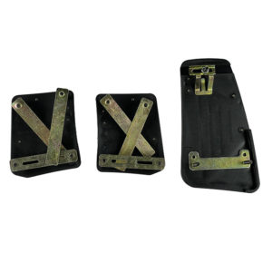 Πεντάλ Αλουμινίου Universal Ανάγλυφο Ασημί – Μαύρο Σετ 3 Τεμάχια