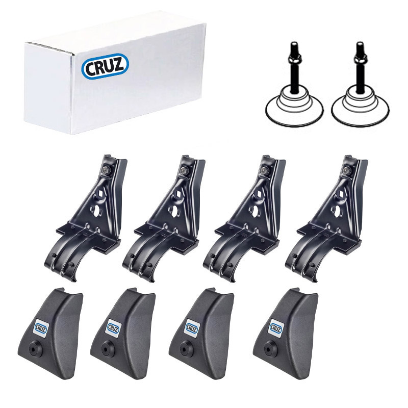 Πόδια / Άκρα Για Μπάρες & Σχάρες Οροφής CRUZ 933-469 Για Nissan Terrano 5D 93-06 / Ford Maverick 5D 93-06 Σετ 6 Τεμάχια