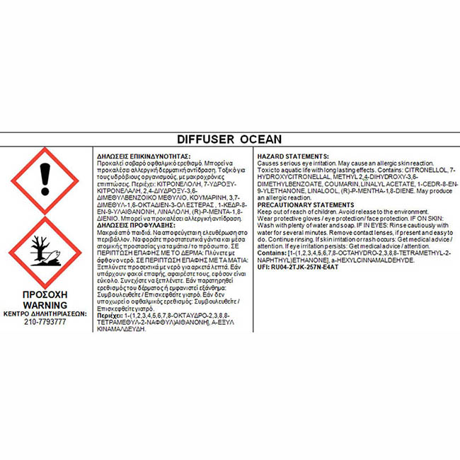 Αρωματικό Χώρου Με Sticks - Diffuser Themagio Ocean 100ml 1 Τεμάχιο - Image 3