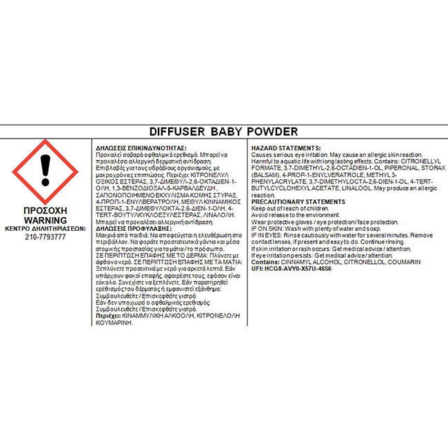Αρωματικό Χώρου Με Sticks - Diffuser Themagio Baby Powder 100ml 1 Τεμάχιο - Image 3