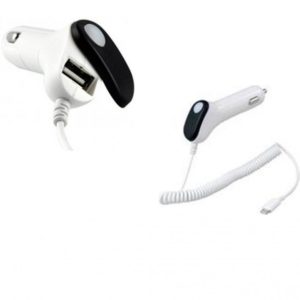 Φορτιστής Αυτοκινήτου Λευκός – Μαύρος Για Ipad – Mini – 5G – 5C – 6G Eka 2.1A 1 Τεμάχιο