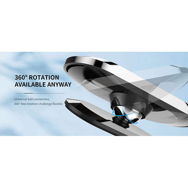 Βάση Κινητού Μαγνητική CJ-10 Ασημί-Μαύρη 1 Τεμάχιο - Image 6