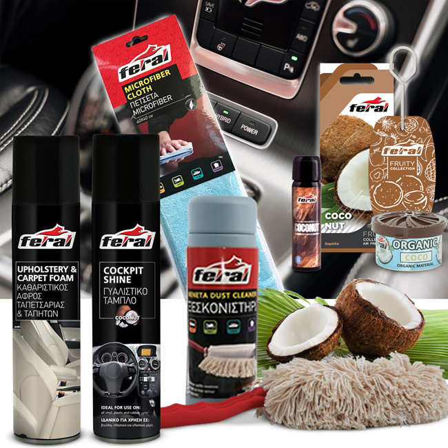 Σετ Περιποίησης Αυτοκινήτου Coconut Lover 7 Τεμαχίων