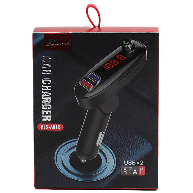 Fm Transmitter ALS-A812 Με Bluetooth, 2 USB Και Οθόνη LCD Μαύρο 1 Τεμάχιο - Image 9