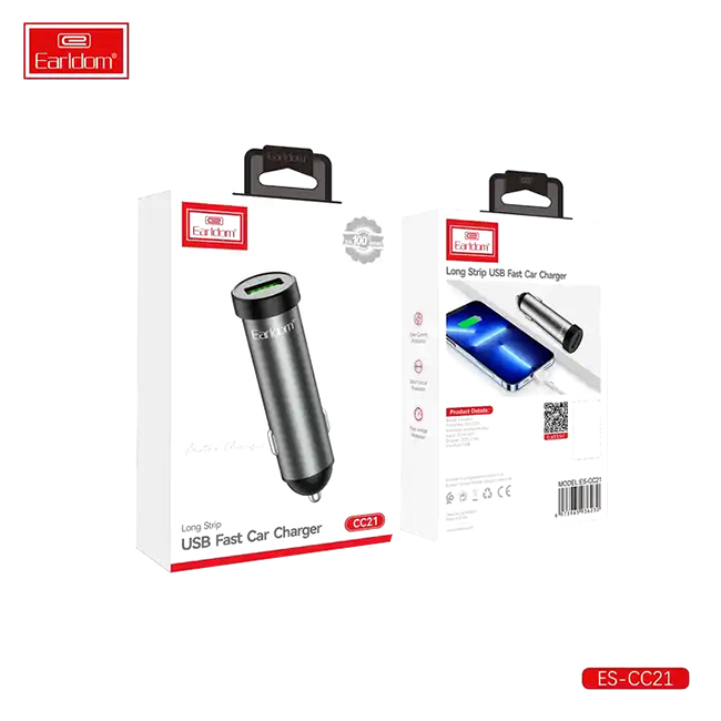 EARLDOM Φορτιστής Αναπτήρα Αυτοκινήτου Με 1 Θύρα USB CC21 12-24V 2.4A Γκρι - Image 6