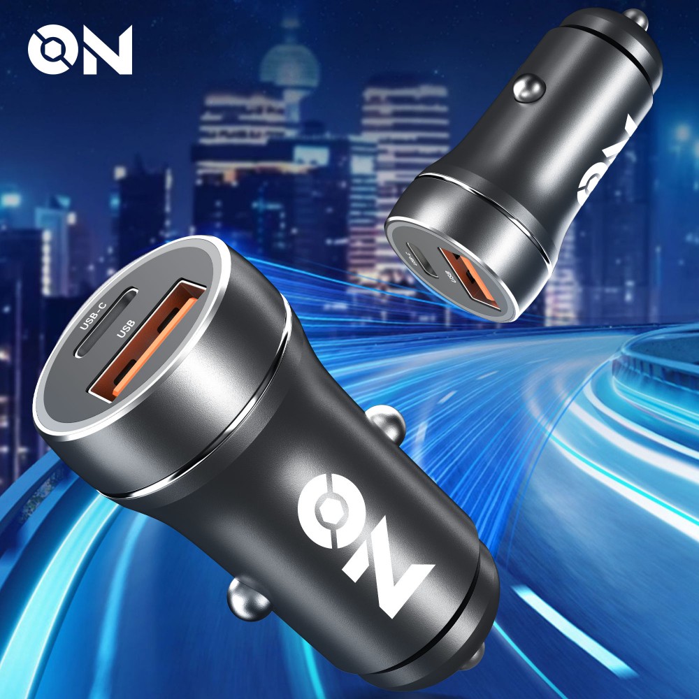 ON Mobile Accessories Φορτιστής Αναπτήρα Αυτοκινήτου με 2 Θύρες USB και USB-c 12-24V Μαύρος - Image 3
