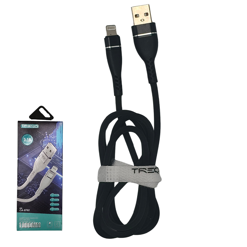 Καλώδιο USB Φόρτισης Και Μεταφοράς Δεδομένων Για Iphone Μαύρο CA-8182 5.1A 1m 1 Τεμάχιο
