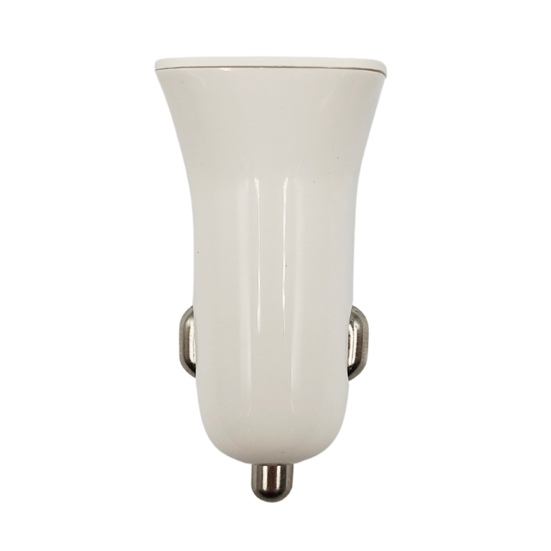 Φορτιστής Αναπτήρα Αυτοκινήτου CC32S Με 2 Θύρες USB 12-24V 4.8A Λευκός 1 Τεμάχιο