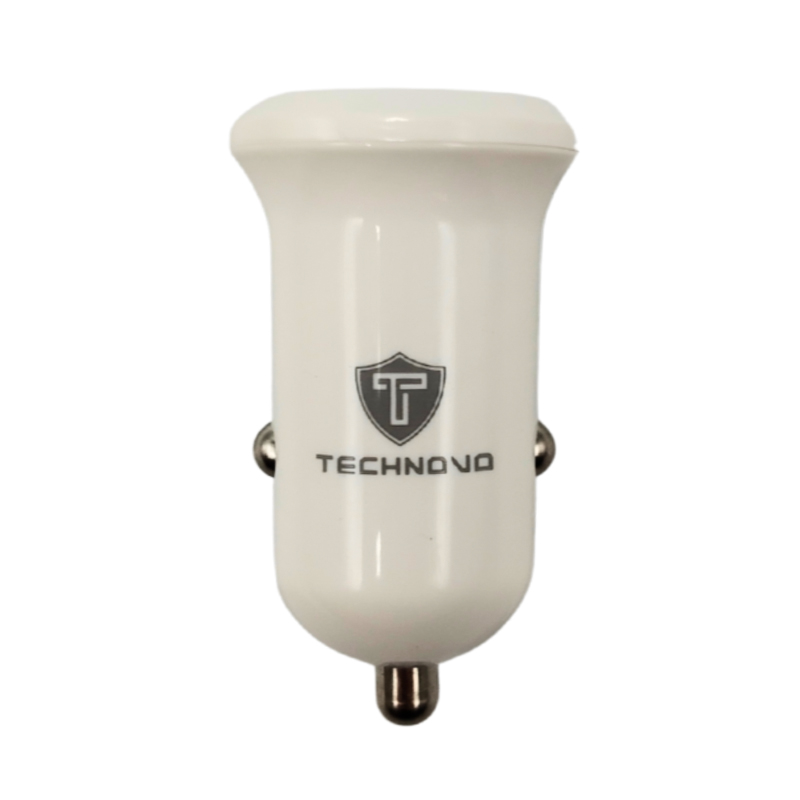 Φορτιστής Αναπτήρα Αυτοκινήτου Technovo TN-B013 Με 1 Θύρα USB Και 1 Θύρα USB-C 12-24V 3A Λευκός 1 Τεμάχιο