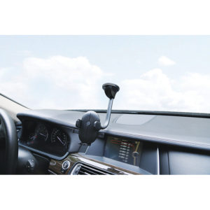 ON Mobile Accessories Βάση Κινητού Παρμπρίζ Με Βεντούζα Και Ευέλικτο Βραχίωνα  Μαύρη