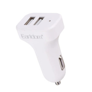 EARLDOM Φορτιστής Αναπτήρα Αυτοκινήτου Για Type-C ES-131 Με 2 Θύρες USB 12-24V 2.4A Λευκός