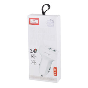 EARLDOM Φορτιστής Αναπτήρα Αυτοκινήτου Για Type-C  ES-131 Με 2 Θύρες USB 12-24V 2.4A Λευκός