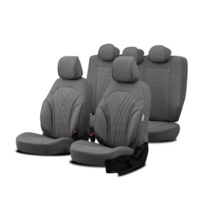 Καλύμματα Αυτοκινήτου Otom Progressive Design Universal Full Δερματίνη Σετ Εμπρός / Πίσω Μαύρο / Γκρι PRG-103 11 Τεμαχίων