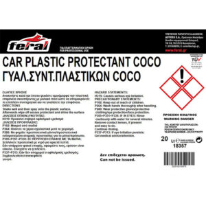 Γυαλιστικό Και Συντηρητικό Γαλάκτωμα Πλαστικών Coco Feral 20lt 1 Τεμάχιο