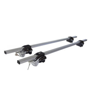 Μπάρες Οροφής Rackit Αλουμινίου 123cm Railing System Ασημί Με Καπάκια 2 Τεμάχια