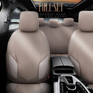 Καλύμματα Αυτοκινήτου Otom “Advanced Leather” Universal Δερματίνη / Λινό Ύφασμα Σετ Εμπρός / Πίσω Μπεζ ΑDV-105 11 Τεμαχίων