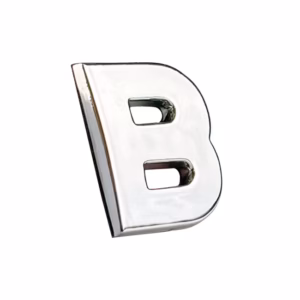 Αυτοκόλλητο Γράμμα Χρωμίου 3D “B” 2.7×2.5cm 1 Τεμάχιο