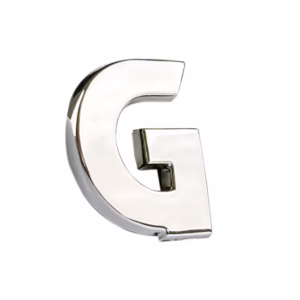 Αυτοκόλλητο Γράμμα Χρωμίου 3D “G” 2.7×2.5cm 1 Τεμάχιο