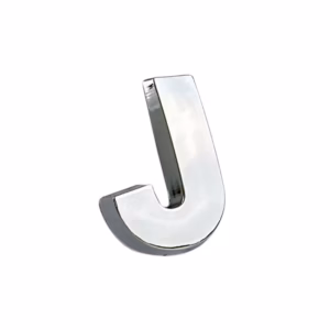 Αυτοκόλλητο Γράμμα Χρωμίου 3D “J” 2.7×2.5cm 1 Τεμάχιο