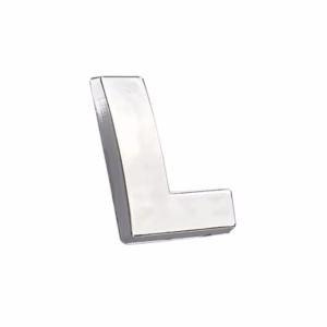 Αυτοκόλλητο Γράμμα Χρωμίου 3D “L” 2.7×2.5cm 1 Τεμάχιο