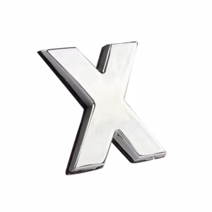 Αυτοκόλλητο Γράμμα Χρωμίου 3D “X” 2.7×2.5cm 1 Τεμάχιο