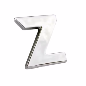 Αυτοκόλλητο Γράμμα Χρωμίου 3D “Z” 2.7×2.5cm 1 Τεμάχιο
