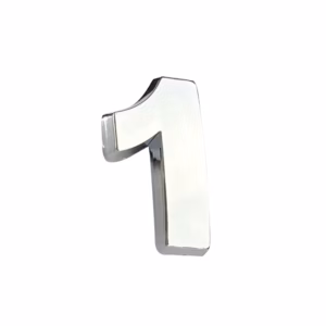 Αυτοκόλλητο Γράμμα Χρωμίου 3D “1” 2.7×2.5cm 1 Τεμάχιο