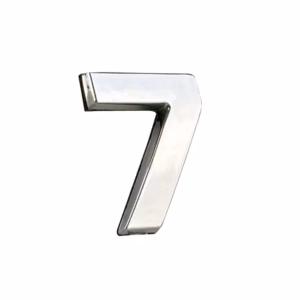 Αυτοκόλλητο Γράμμα Χρωμίου 3D “7” 2.7×2.5cm 1 Τεμάχιο