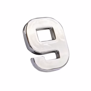Αυτοκόλλητο Γράμμα Χρωμίου 3D “9” 2.7×2.5cm 1 Τεμάχιο