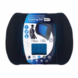 Ανατομικό-Ορθοπεδικό Μαξιλαράκι Μέσης Gel 38x35x10cm Μαύρο-Μπλε 1 Τμχ