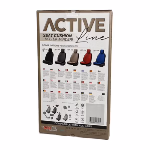 Πλατοκάθισμα Αυτοκινήτου Otom Active Line Ύφασμα Τύπου Lacoste Ανάγλυφο Καπιτονέ Μαύρο ACTL-101 1 Τεμάχιο