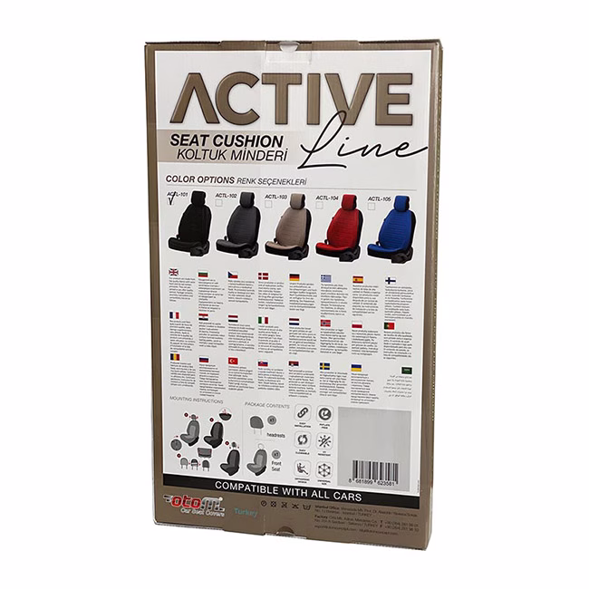 Πλατοκάθισμα Αυτοκινήτου Otom Active Line Ύφασμα Τύπου Lacoste Ανάγλυφο Κόκκινο ACTL-104 1 Τεμάχιο - Image 7