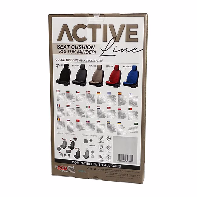 Πλατοκάθισμα Αυτοκινήτου Otom Active Line Ύφασμα Τύπου Lacoste Ανάγλυφο Μπλε ACTL-105 1 Τεμάχιο - Image 3