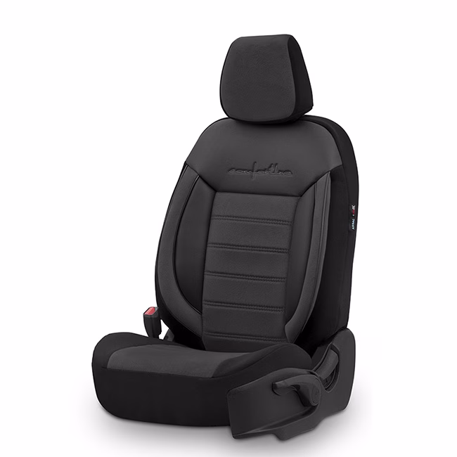 Καλύμματα Αυτοκινήτου Otom Comfortline Design Universal Sued / Rachel / Δερματίνη Σετ Εμπρός / Πίσω Μαύρο CMF-209 11 Τεμάχια - Image 8