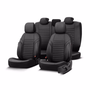 Καλύμματα Αυτοκινήτου Otom Coral Design Universal Full Δερματίνη Σετ Εμπρός / Πίσω Μαύρο CRΑL-101 11 Τεμαχίων
