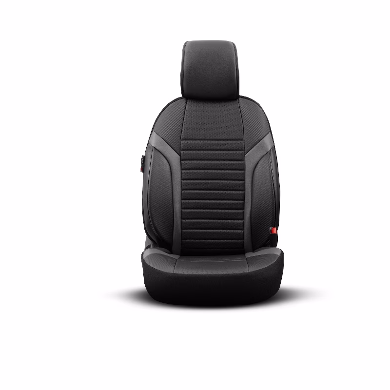 Καλύμματα Αυτοκινήτου Otom Coral Design Universal Full Δερματίνη Σετ Εμπρός / Πίσω Μαύρο / Γκρι CRΑL-106 11 Τεμαχίων - Image 9