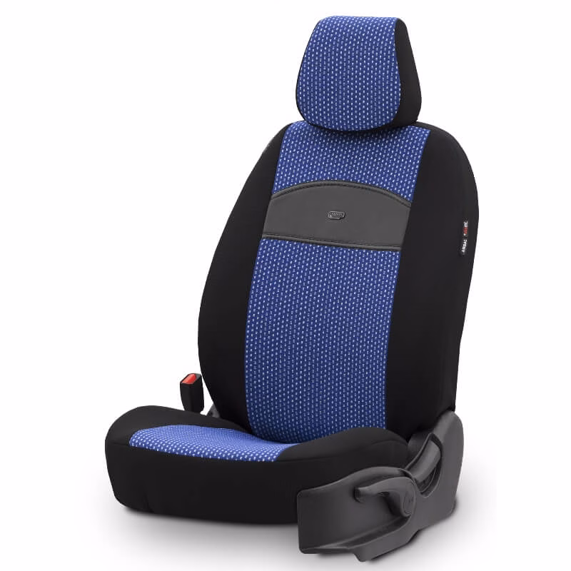 Καλύμματα Αυτοκινήτου Otom Smart Design Universal Ύφασμα / Δερματίνη Σετ Εμπρός / Πίσω Μαύρο / Μπλε SLTSMT104-NZ 11 Τεμαχίων - Image 3