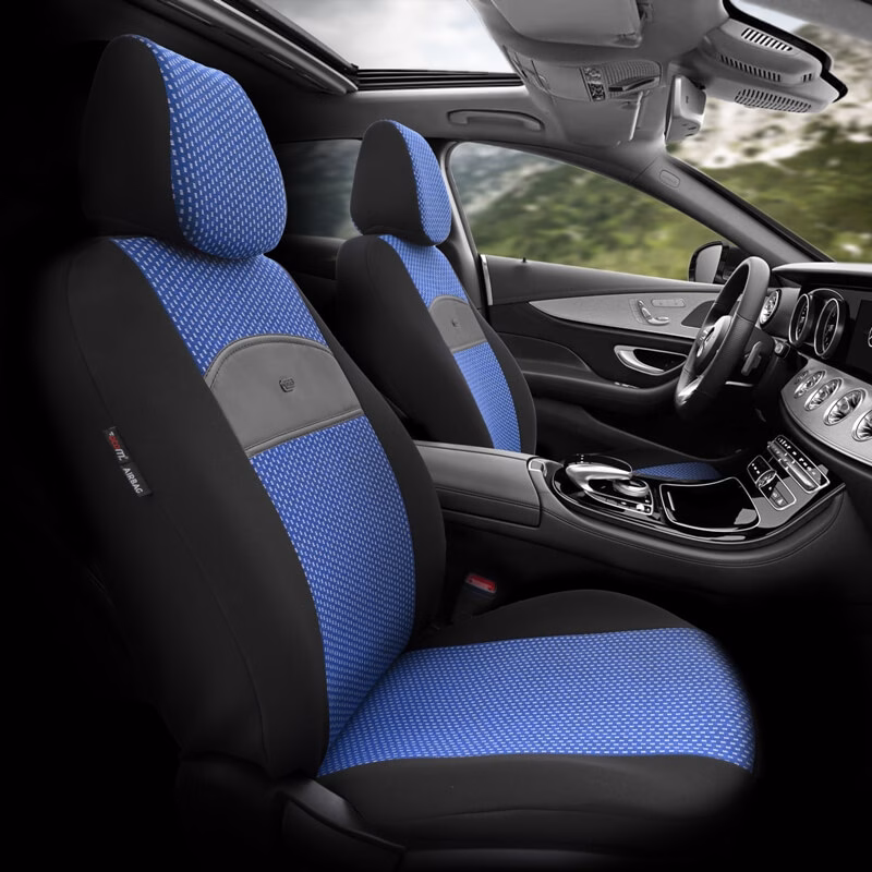 Καλύμματα Αυτοκινήτου Otom Smart Design Universal Ύφασμα / Δερματίνη Σετ Εμπρός / Πίσω Μαύρο / Μπλε SLTSMT104-NZ 11 Τεμαχίων - Image 10