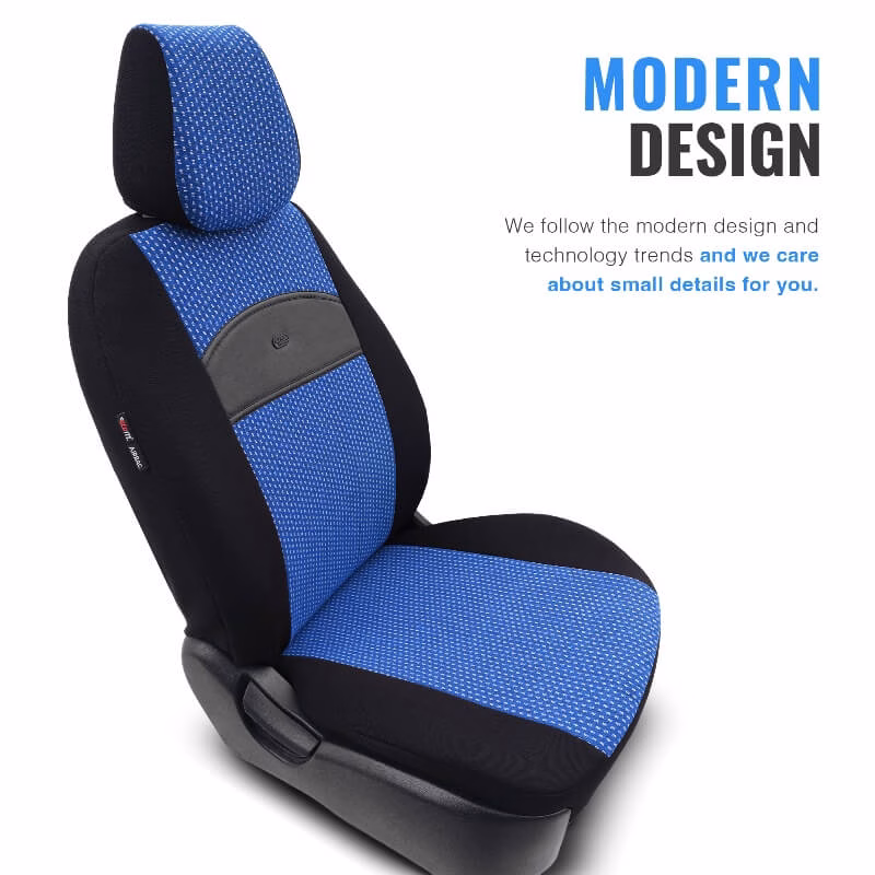 Καλύμματα Αυτοκινήτου Otom Smart Design Universal Ύφασμα / Δερματίνη Σετ Εμπρός / Πίσω Μαύρο / Μπλε SLTSMT104-NZ 11 Τεμαχίων - Image 2